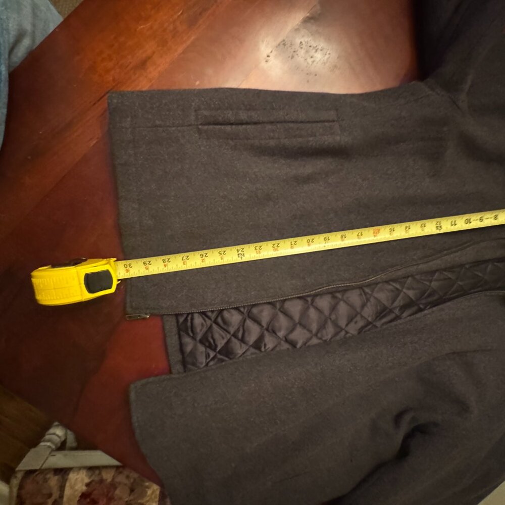 Gap Jacket Pea Coat Men Large Black Wool‎ Blend Full Zip Quilt Lined warm - Picture 6 of 8